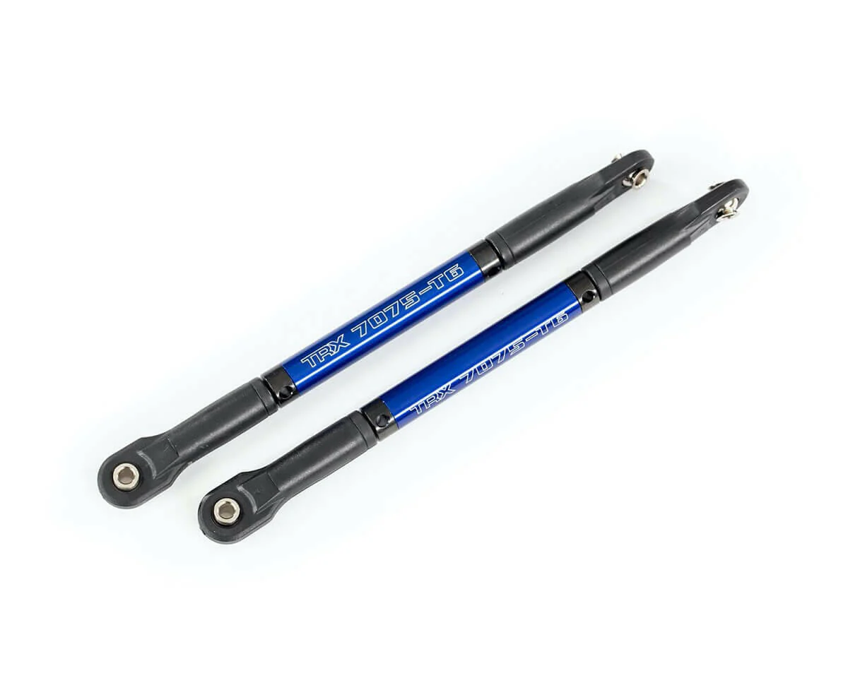 2 Biellettes Acier renforcés alu anodisés bleu - E-Revo vxl 2.0 - Traxxas 8619X (8618)