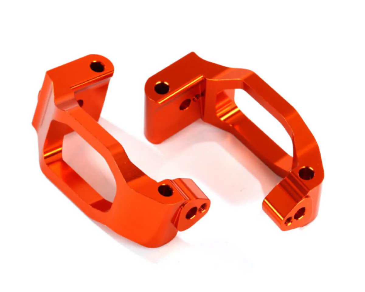 2 Etriers de fusées Gauche et Droit Alu Anodisés Orange Traxxas Maxx - Traxxas 8932A
