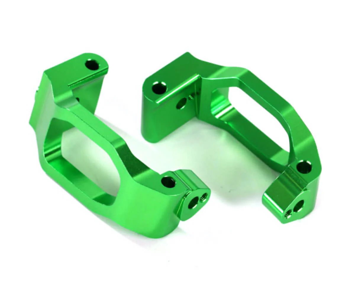 2 Etriers de fusées Gauche et Droit Alu Anodisés Vert Traxxas Maxx - Traxxas 8932G