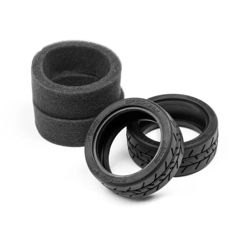 2 pneus avec mousse piste 26Mm HPI 113717