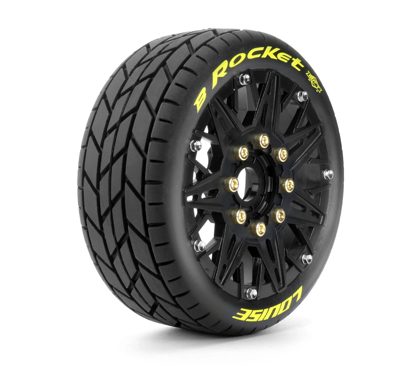 2 Pneus et jantes B-ROCKET 1/8 Buggy Soft MFT (Hexagonal amovible 17 mm) - LT3362SB