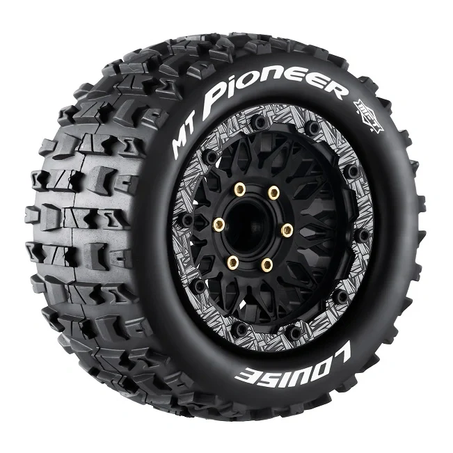 2 Pneus et jantes Louise MT-PIONEER Traxxas Maxx Soft Black (MFT) LT3308SX