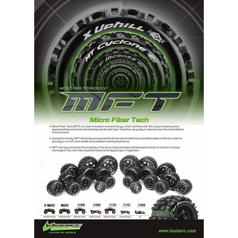2 Pneus et jantes Louise MT-UPHILL Traxxas Wide Maxx Soft Black (MFT) 3330SB - Image 5