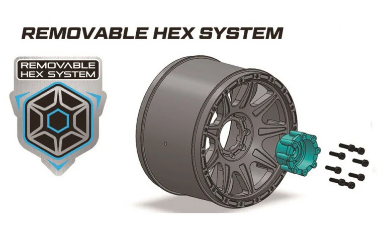 2 Pneus et roues MT-CYCLONE soft MFT Speed 3,8 (Hexagone amovible 0 & 1/2 Offset) 3356SB - Image 3