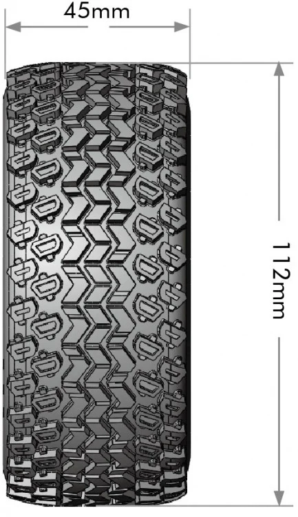 2 Pneus et roues SC-HUMMER soft (hexagone amovible 4pcs) 3224SB - Image 4