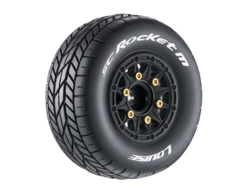 2 Pneus et roues SC-Rocket M supersoft 1/10 Short-Course (Hex amovible 4pcs) - LT3228VB