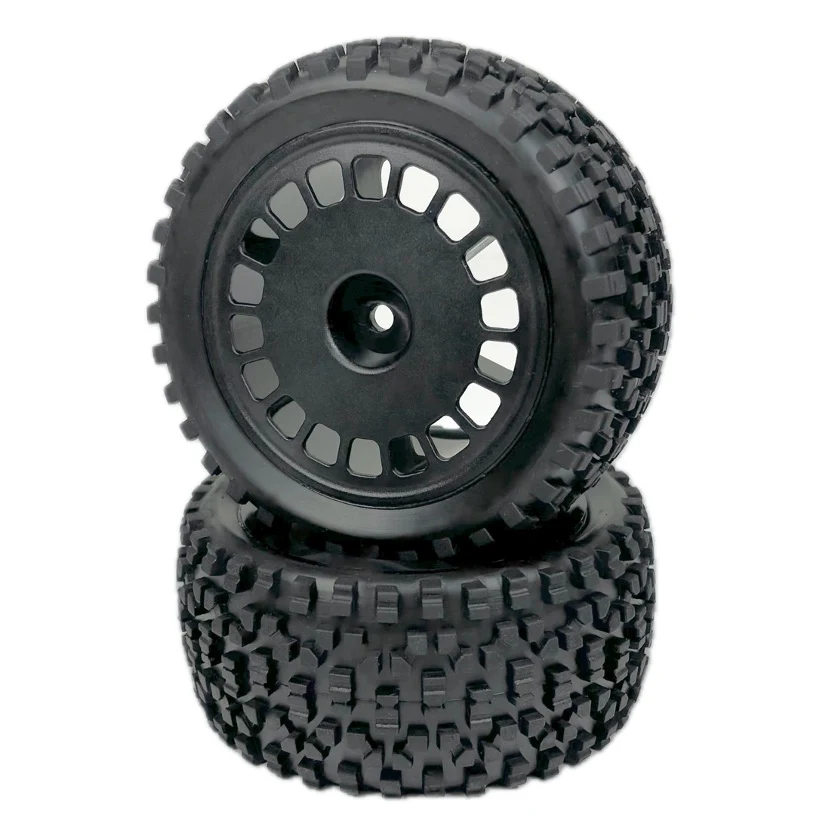 2 roues arrière noires « Maxi Block » pour buggy 1/10 - 2500057