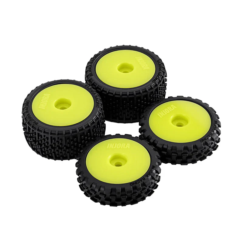 2 roues de Buggy Injora non collées Losi Micro-B 1/24 jaune - MBT03-YE - Image 5