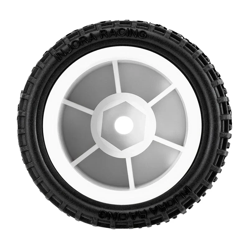 2 roues de Buggy Injora non collées Losi Micro-T 1/28 blanc - MBT04-WH - Image 4