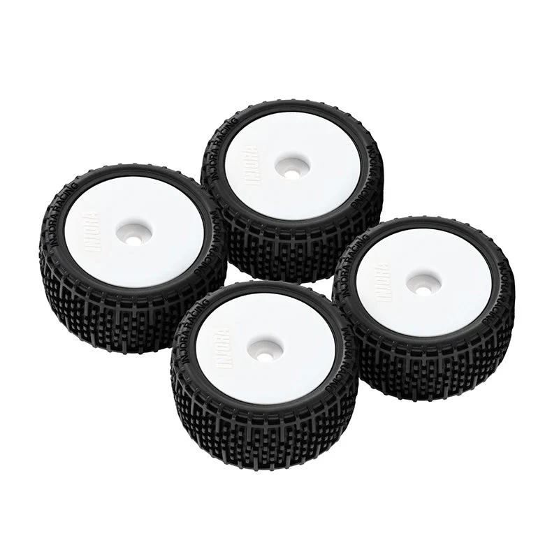 2 roues de Buggy Injora non collées Losi Micro-T 1/28 blanc - MBT04-WH - Image 5