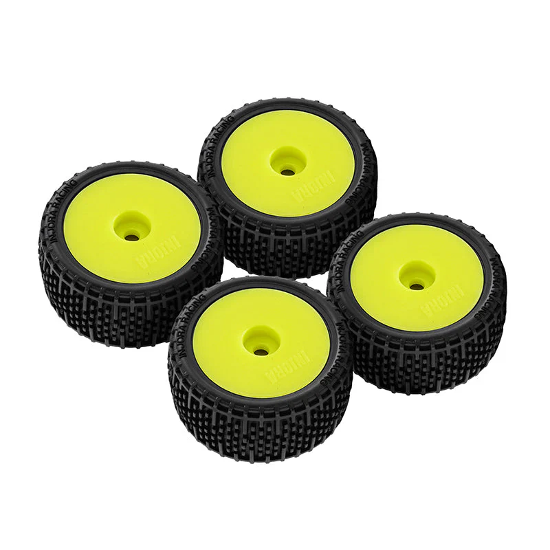 2 roues de Buggy Injora non collées Losi Micro-T 1/28 jaune - MBT04-YE - Image 5