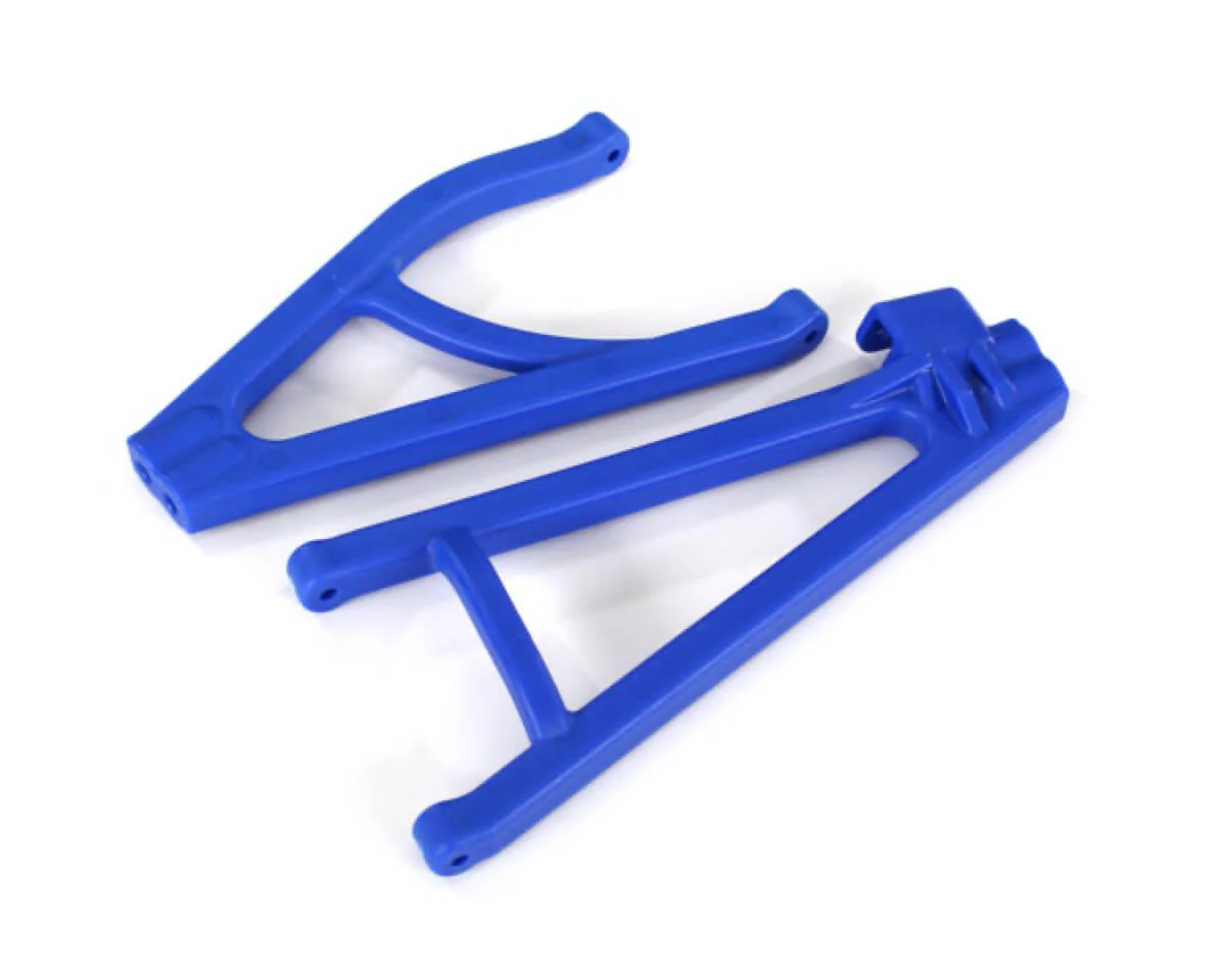 2 Triangles de suspension arrière droit inf/sup renforcés - Traxxas 8633X - Bleu