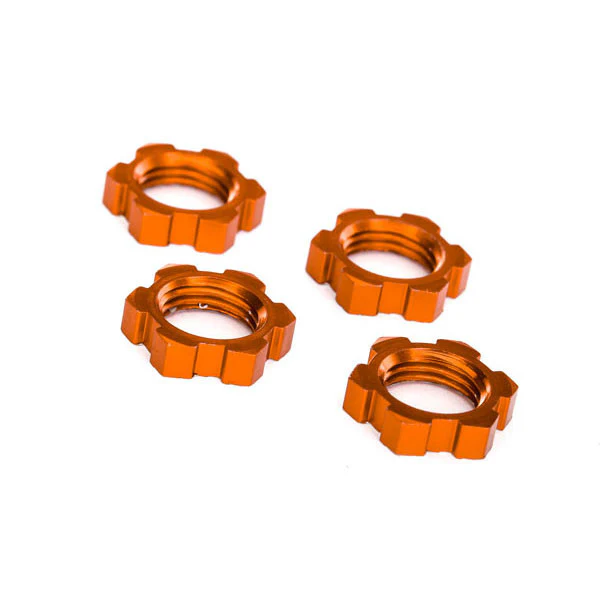 4 Écrous de roues 17mm alu orange - Traxxas 7758T