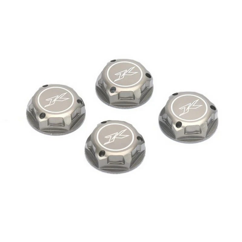 4 Écrous de roues borgnes en aluminium 17mm Gris - JK661701HA