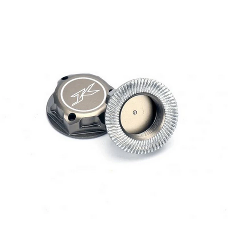 4 Écrous de roues borgnes en aluminium 17mm Gris - JK661701HA - Image 2