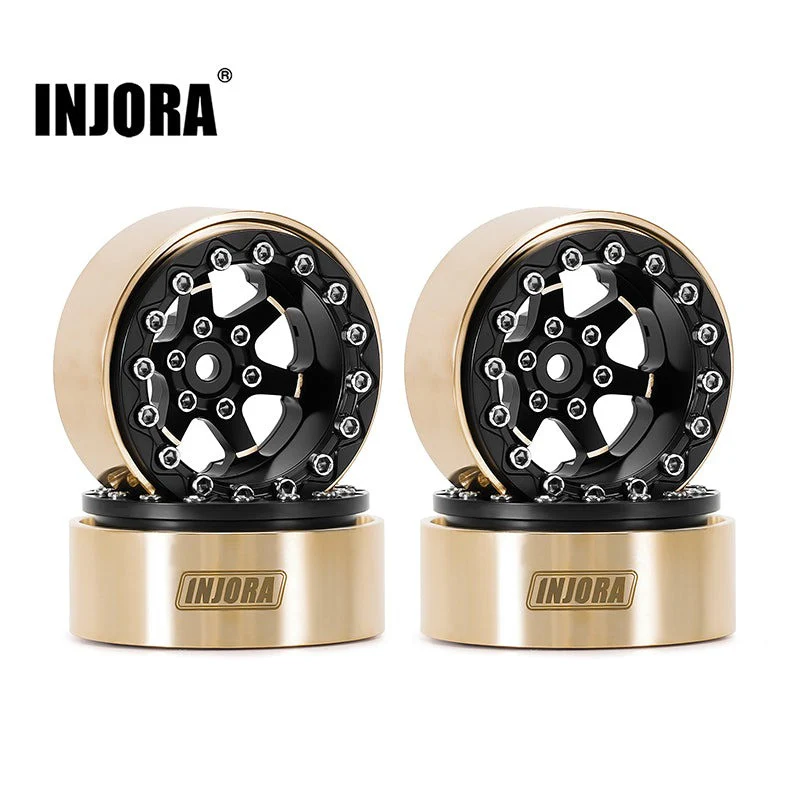 4 jantes Beadlock en laiton INJORA 1,3 pour crawler RC 1/24, 1/18 - YQW-1310BGD" - Image 13