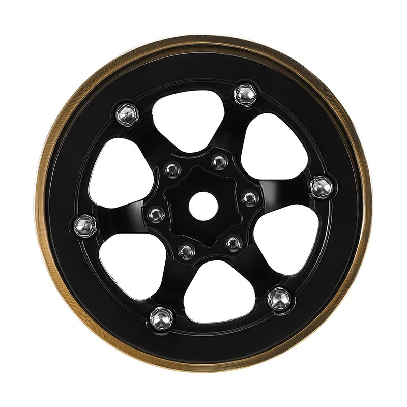 4 jantes Beadlock en laiton INJORA 1,3 pour crawler RC 1/24, 1/18 - YQW-1310BGD" - Image 5