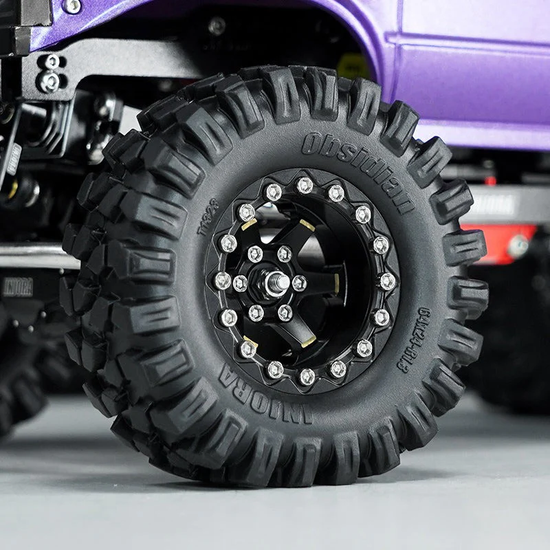 4 jantes Beadlock en laiton INJORA 1,3 pour crawler RC 1/24, 1/18 - YQW-1310BGD" - Image 6
