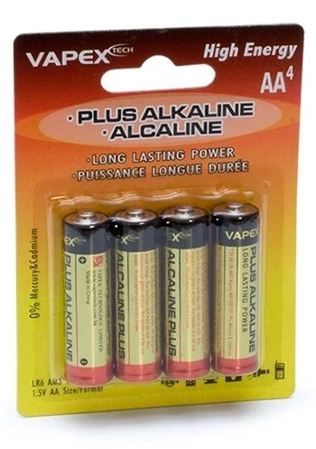 4 Piles Plus Alcaline Vapex AA 1.5V LR6 - VPLUS4AA