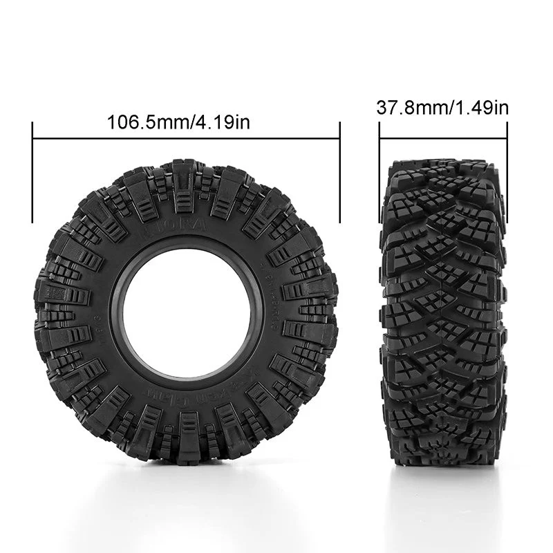 4 Pneus INJORA S5 Kraken Claw 1,9 4,19" OD M/T (4) (106*38mm) - YQT-1913-S5 - Image 8