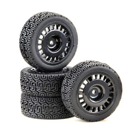 4 roues AV/ARR Rallye Winded Design noire 1/10 - 2510061