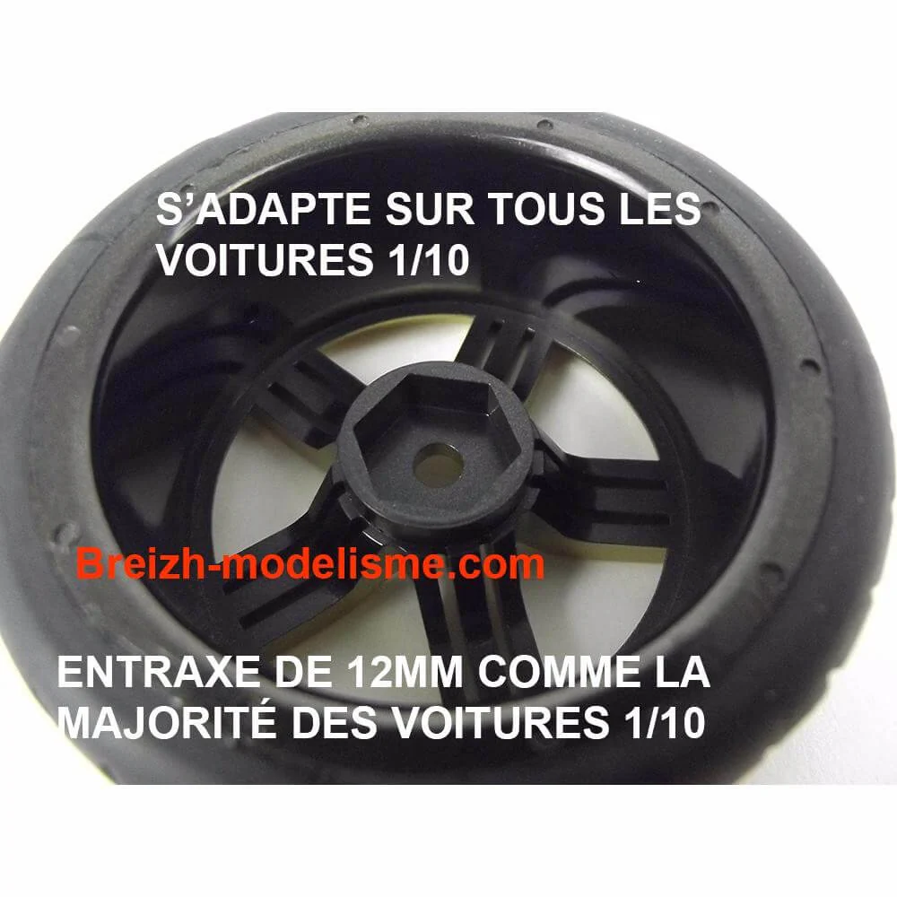 4 roues AV/ARR Rallye Winded Design noire 1/10 - 2510061 - Image 2