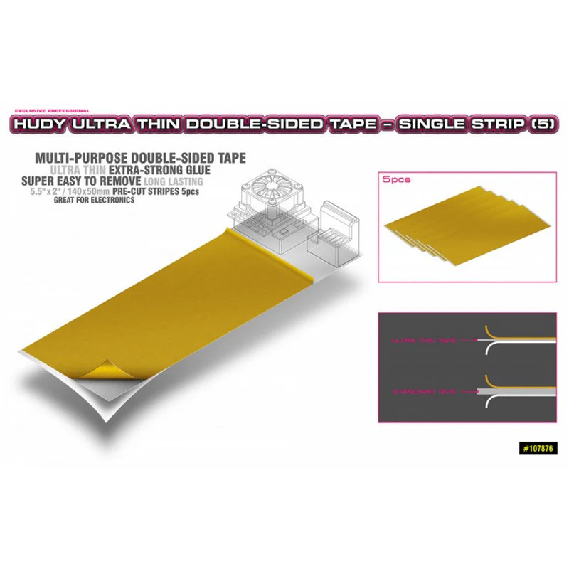 5 Bandes de double-face ultra-fine - HUDY - 107876 - Image 3