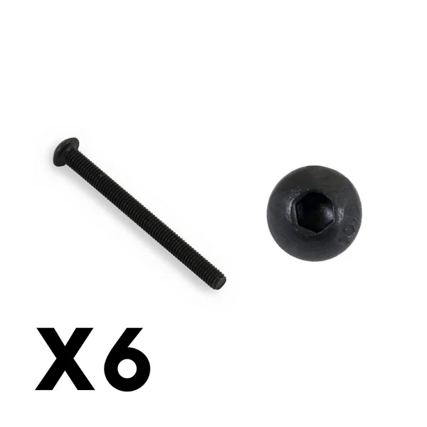 6 vis à tête bouton hexagonale M3x34mm - FTX6521
