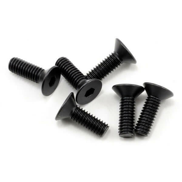 6 Vis BTR Tête fraisée 4x12mm Traxxas 2542