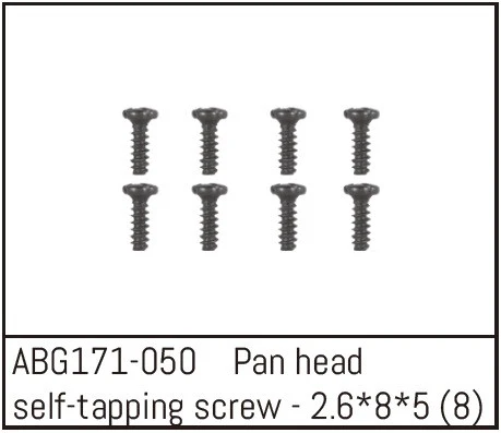 8 Vis 2,6x8x5mm pour G171/172/173/174 - 71-050