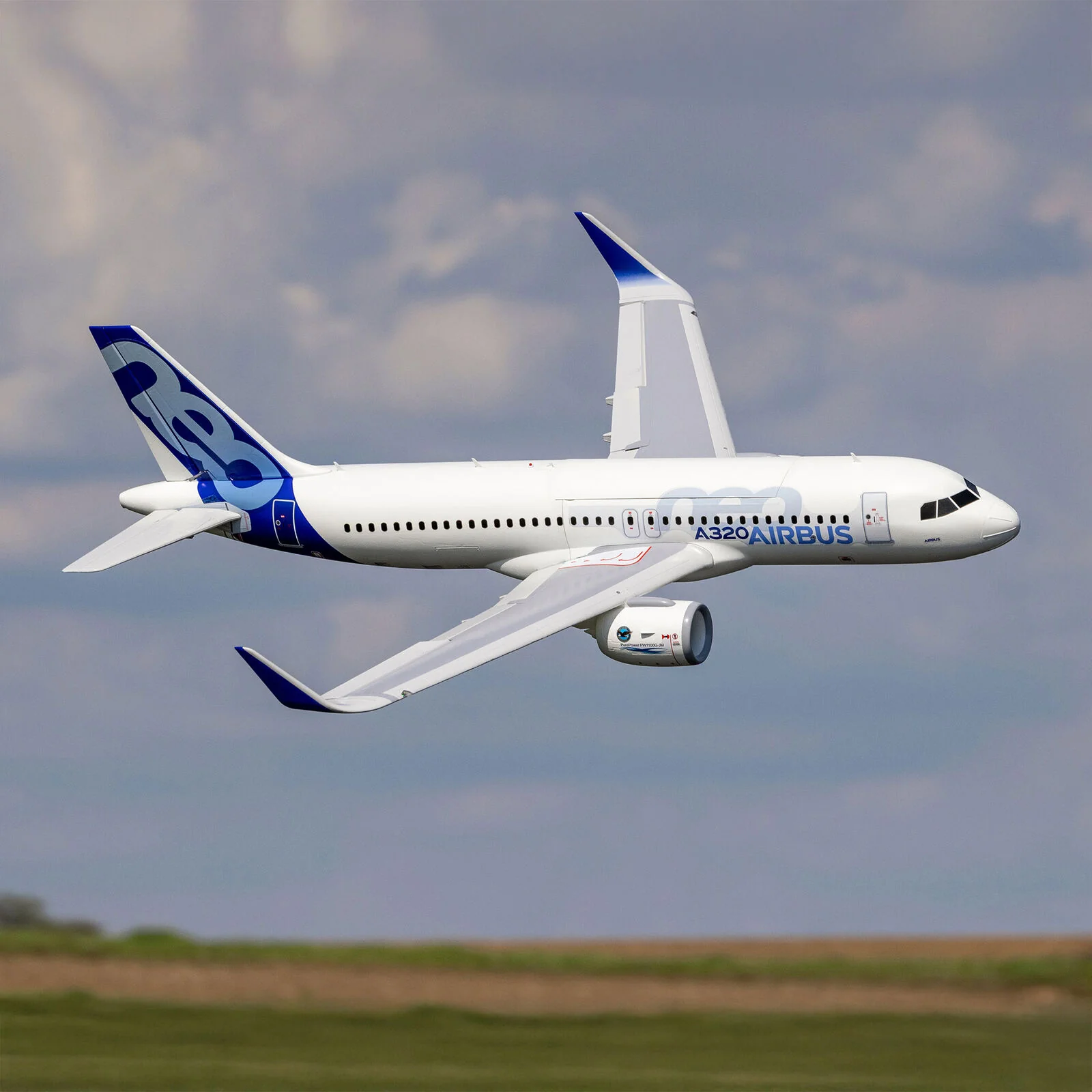 Airbus A320neo Twin 64mm EDF BNF Basic AS3X + SAFE - EFL1493