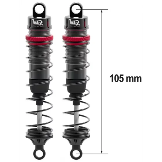 Amortisseurs 1/10 105mm BIG BORE 13mm + kit 3 ressorts (H/M/S) - HTR-510105
