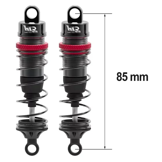 Amortisseurs 1/10 85mm BIG BORE 13mm + kit 3 ressorts (H/M/S) - HTR-510085