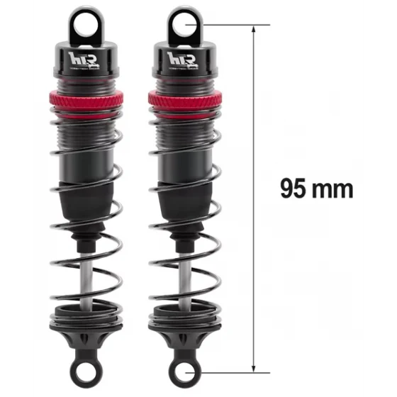 Amortisseurs 1/10 95mm BIG BORE 13mm + kit 3 ressorts (H/M/S) - HTR-510095