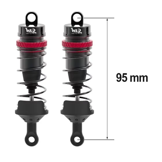 Amortisseurs 1/8 95mm BIG BORE 16mm + kit 3 ressorts (H/M/S) - HTR-508095