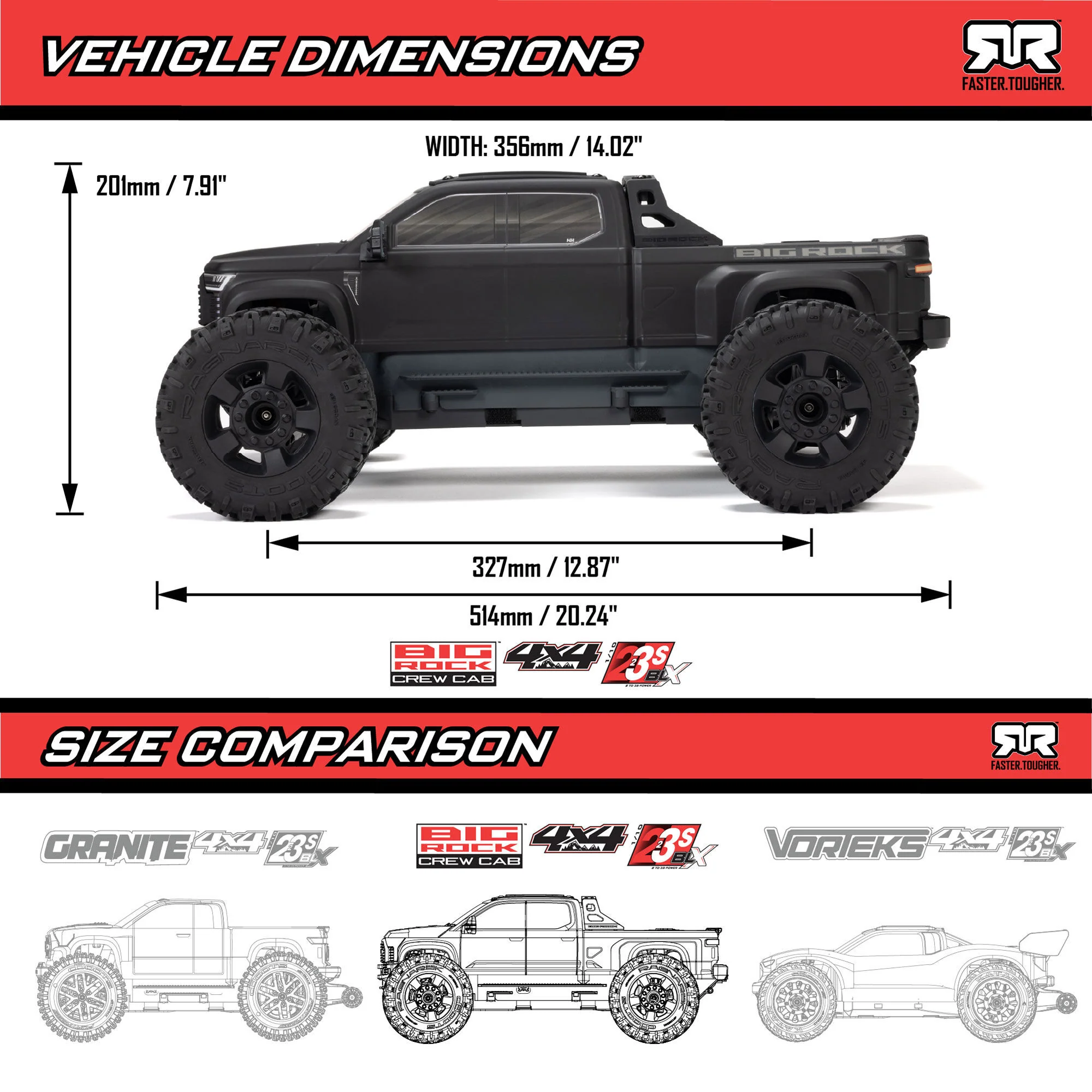 Arrma Monster Truck 1/10 BIG ROCK 223S DSC brushless 4X4 RTR bleu - ARA4312V4T3 - Image 23