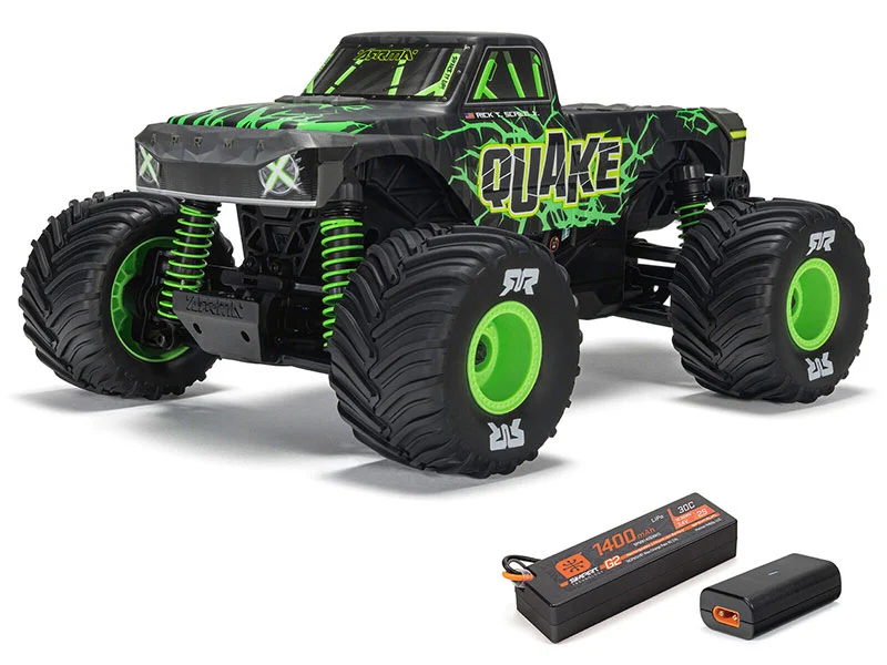Arrma Monster Truck Quake GROM charbon 4X4 RTR 1/16 vert - ARA2137T2