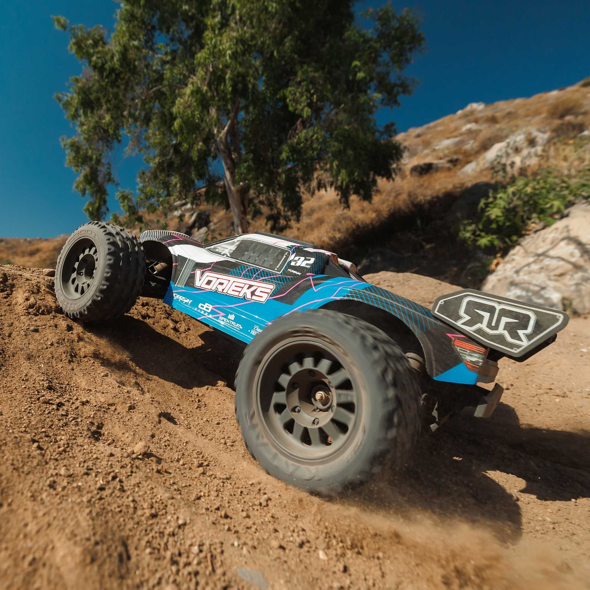 Arrma Vorteks Mega 550 2WD RTR stadium truck 1/10 bleu/rose - ARA3205T1 - Image 4