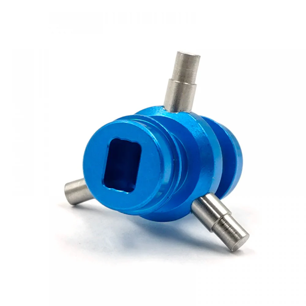 Axe solide en aluminium bleu pour Tamiya TT01 Yeah Racing - Image 2