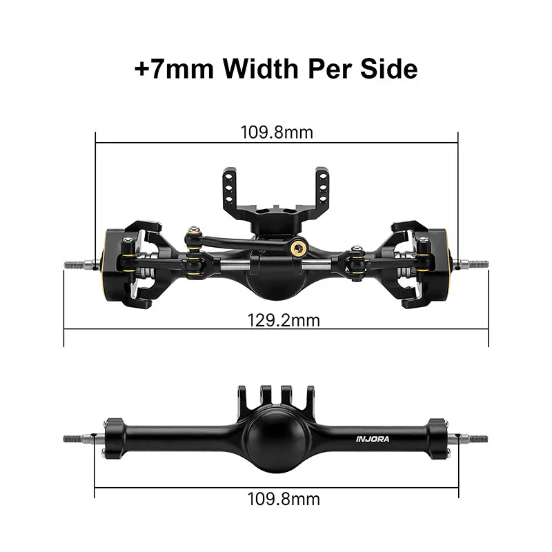 Axes planétaires INJORA +7 mm pour TRX4M 1/18 - 4M-121BKFR - Image 7