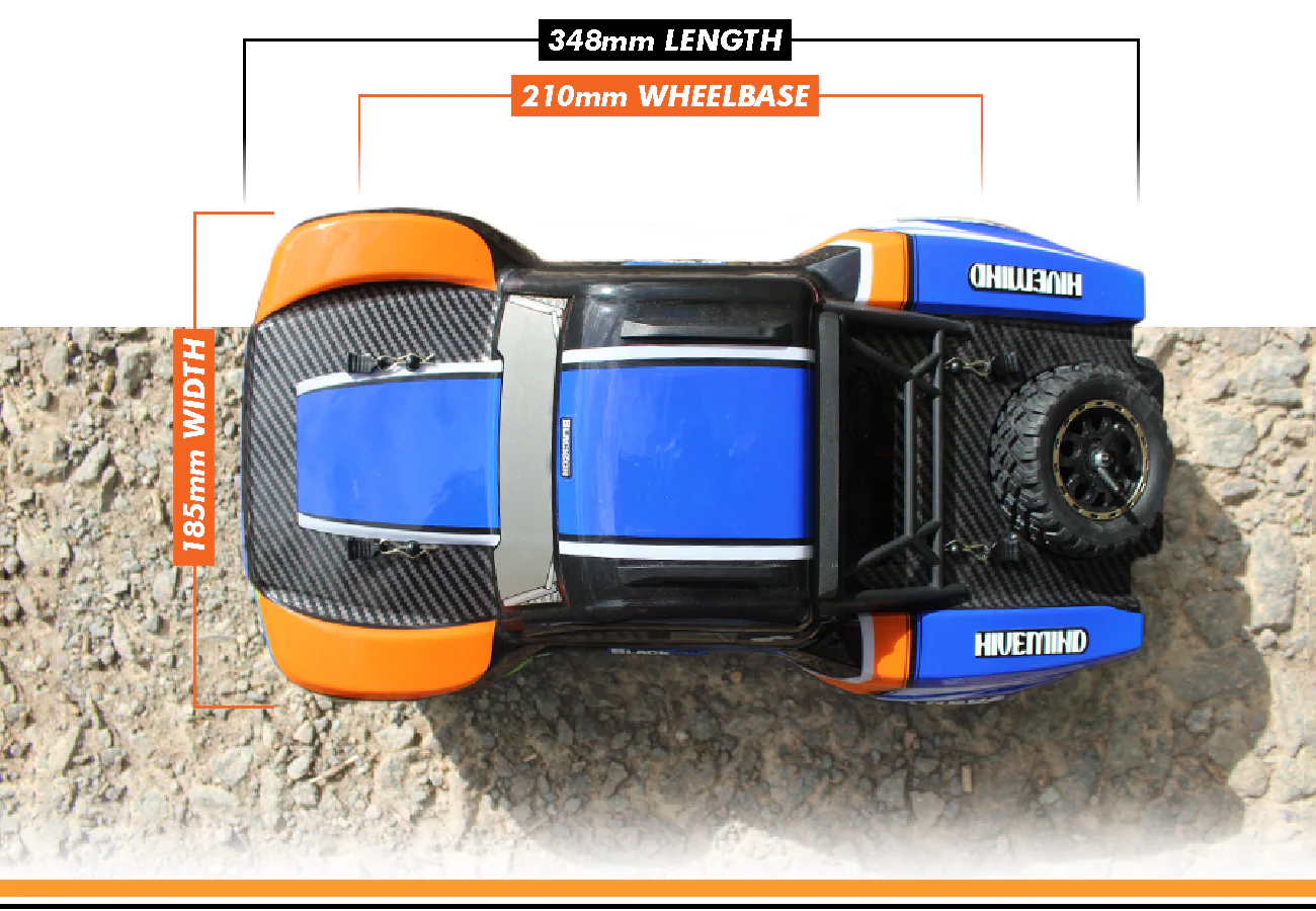 Backzon Vyper 1/16 brushless 45km/h lipo 2S SC Turbo 4WD RTR bleu - Image 5