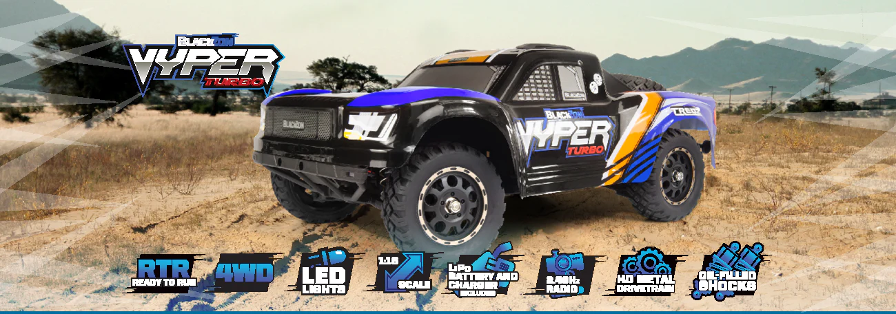 Backzon Vyper 1/16 brushless 45km/h lipo 2S SC Turbo 4WD RTR bleu - Image 6