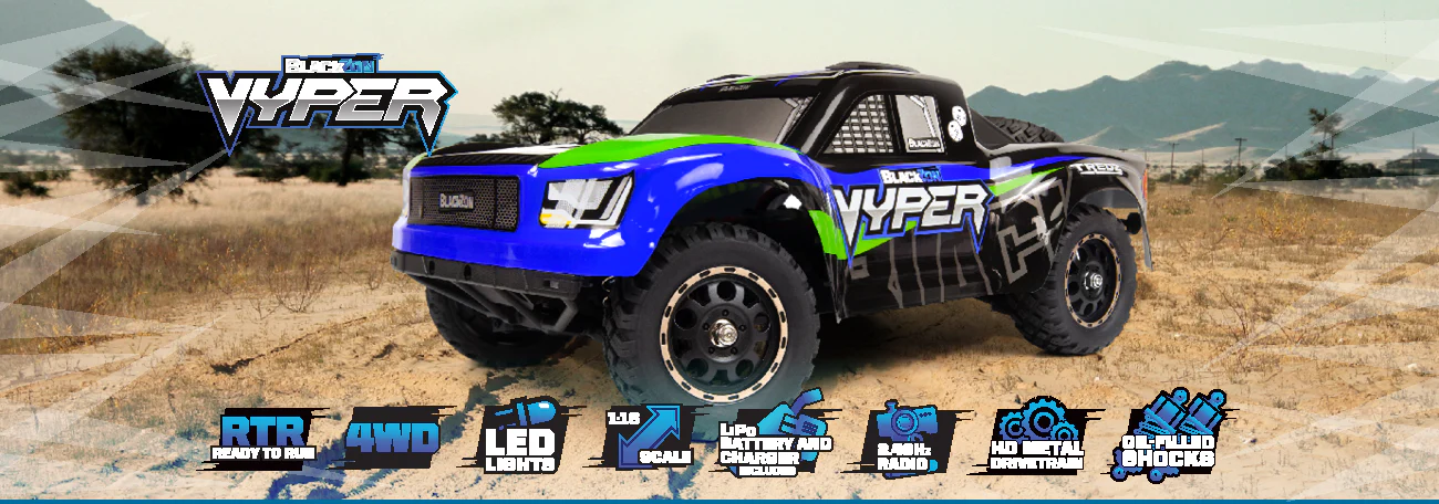 Backzon Vyper 1/16 SC 30km/h 4WD RTR bleu - Image 7