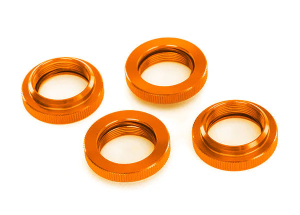 Bagues d'amortisseur réglables GTX aluminium orange (x4) - Traxxas 7767-ORNG
