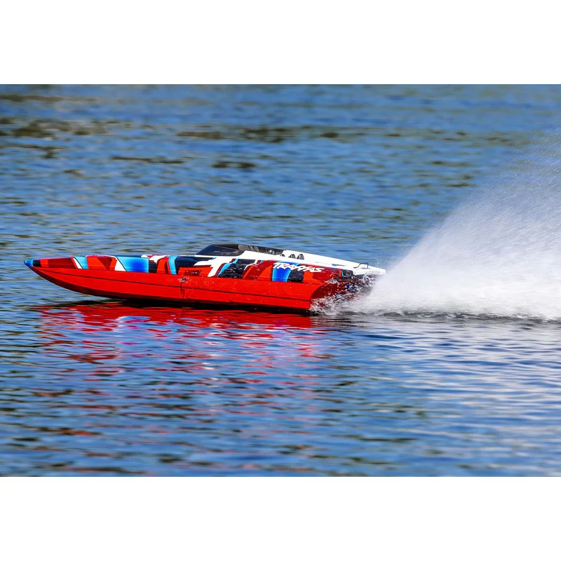 Bateau radiocommandé M41 DCB Widebody 80km/h TSM - Traxxas 57046-4 rouge - Image 6