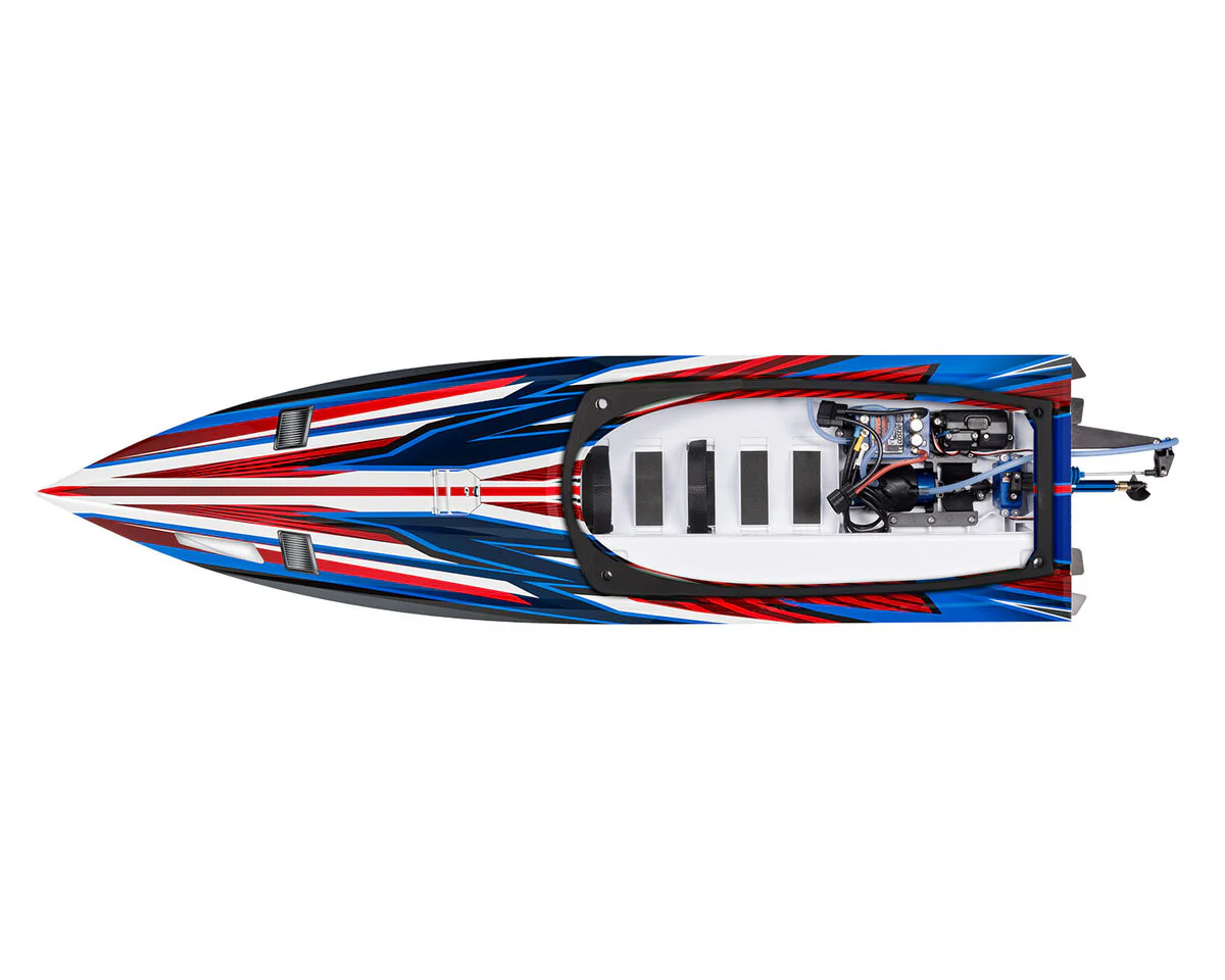 Bateau Traxxas Spartan SR VXL 6S TQi ID TSM RTR 103076-4 rouge - Image 4