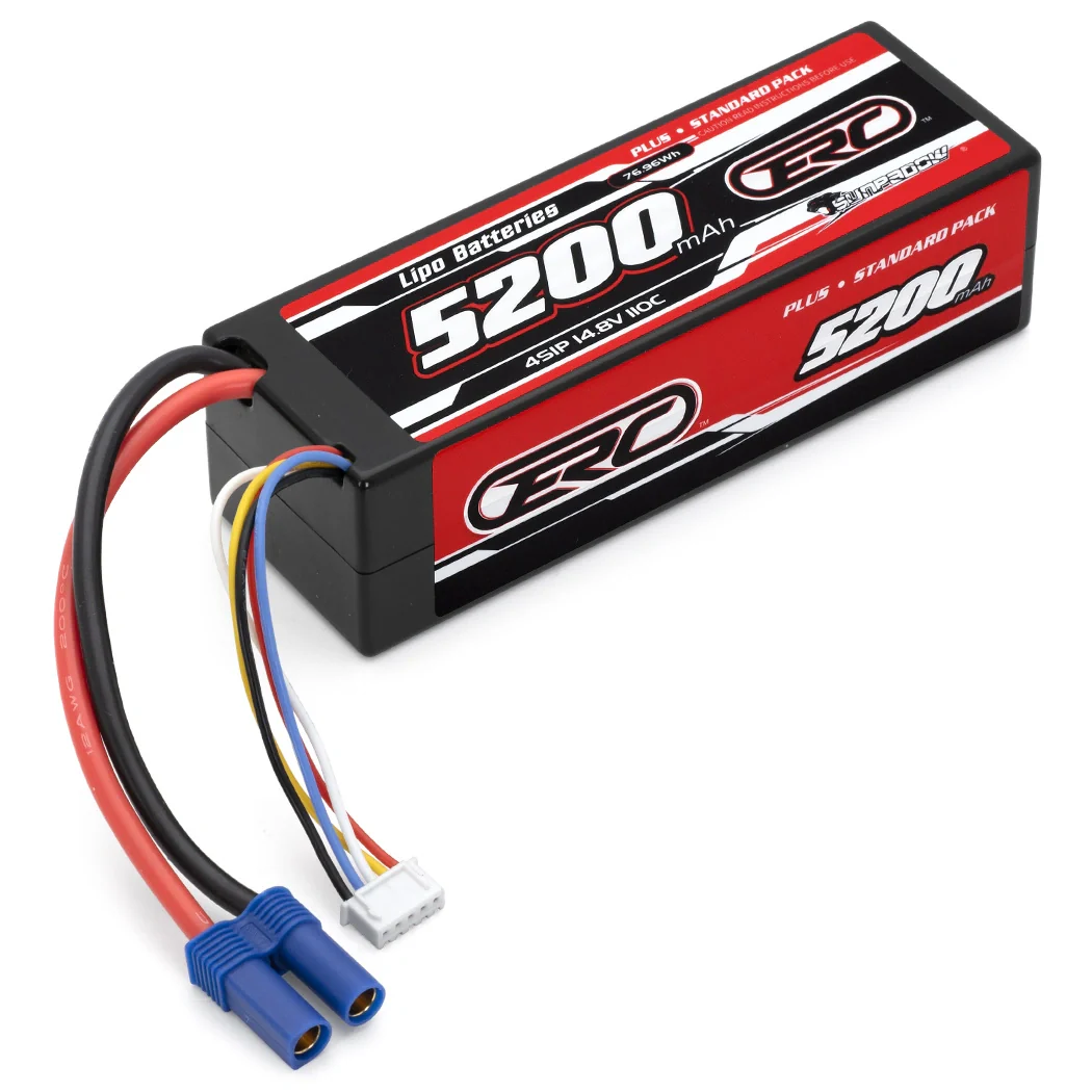 Batterie LiPo 14,8V 5200mAh 110C 4S2P prise EC5