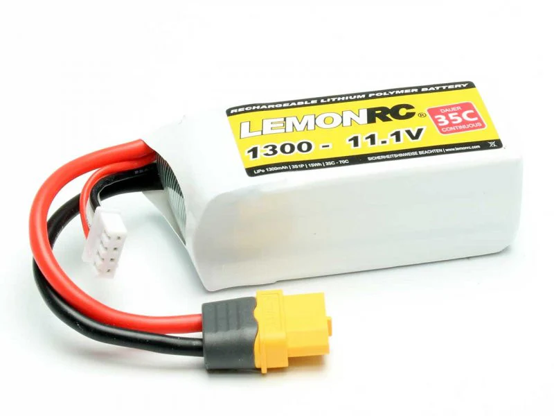 Batterie LiPo 3S LemonRC 1300mah - 11,1V (35C) XT60 - 15711