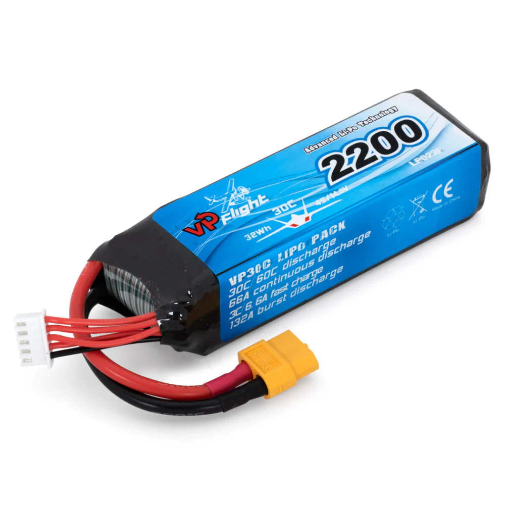 Batterie Lipo 4S 14,8V 2200mAh 30C XT60 - VPLP022FXT