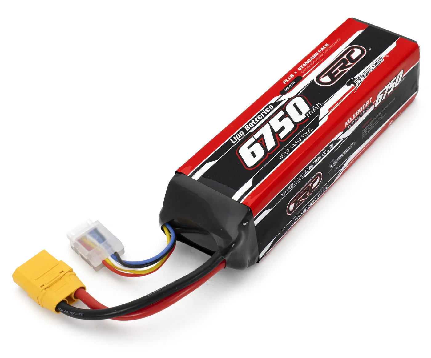 Batterie Lipo 4S 14,8V 6750mAh 100C XT90 - SW283754